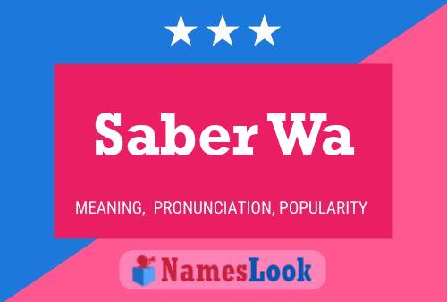 ملصق اسم Saber Wa