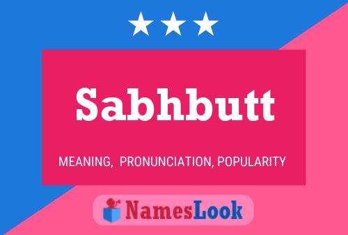 ملصق اسم Sabhbutt