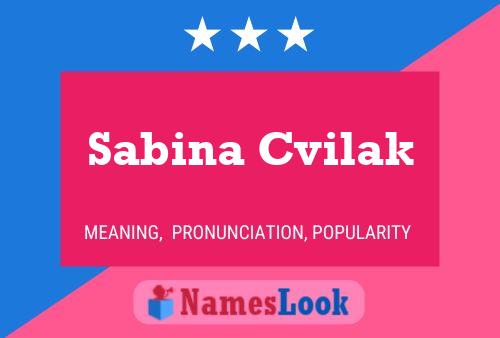 ملصق اسم Sabina Cvilak