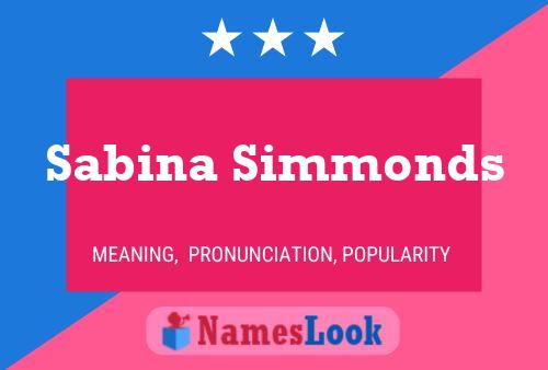 ملصق اسم Sabina Simmonds