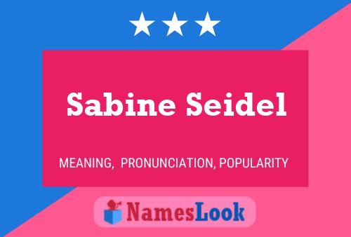 ملصق اسم Sabine Seidel