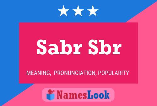 ملصق اسم Sabr Sbr