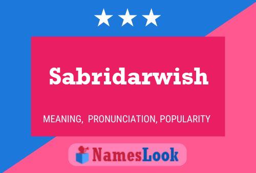 ملصق اسم Sabridarwish