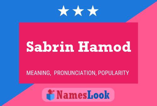 ملصق اسم Sabrin Hamod