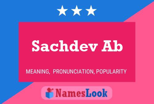 ملصق اسم Sachdev Ab