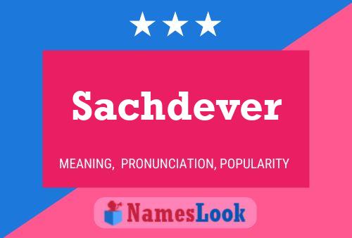 ملصق اسم Sachdever