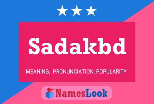 ملصق اسم Sadakbd