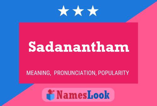 ملصق اسم Sadanantham