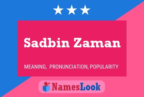 ملصق اسم Sadbin Zaman