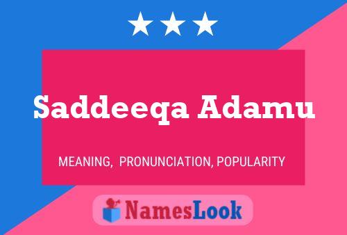 ملصق اسم Saddeeqa Adamu