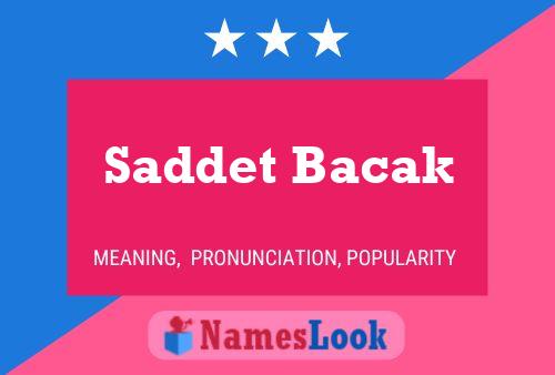 ملصق اسم Saddet Bacak