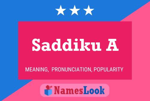 ملصق اسم Saddiku A