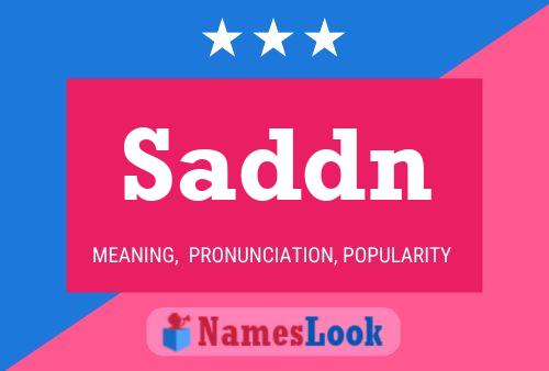 ملصق اسم Saddn