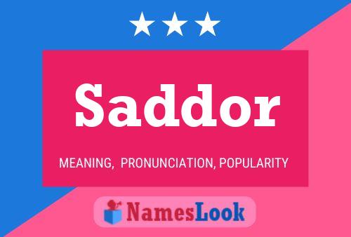 ملصق اسم Saddor