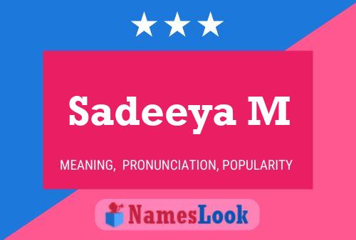 ملصق اسم Sadeeya M