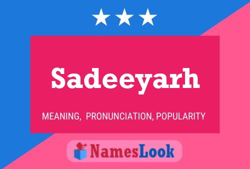 ملصق اسم Sadeeyarh