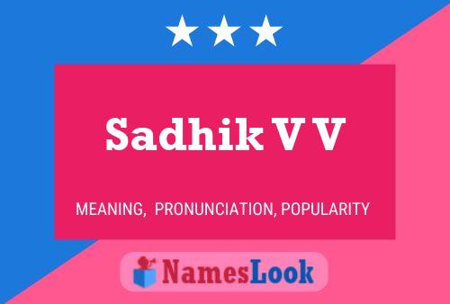 ملصق اسم Sadhik V V