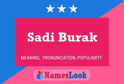 ملصق اسم Sadi Burak