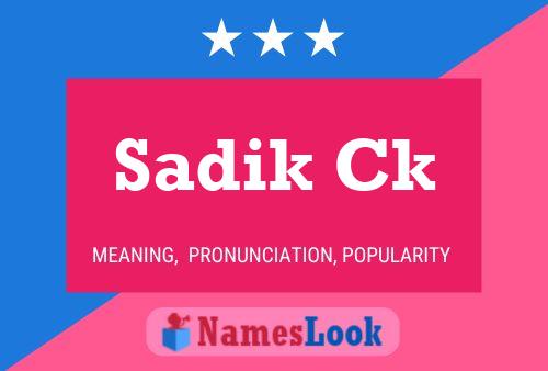 ملصق اسم Sadik Ck