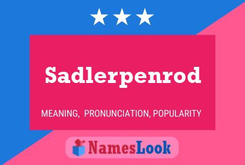 ملصق اسم Sadlerpenrod