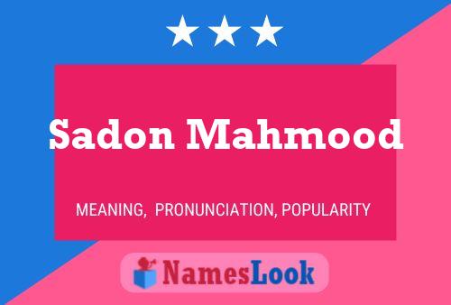 ملصق اسم Sadon Mahmood