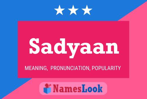 ملصق اسم Sadyaan