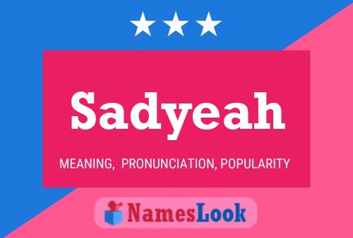 ملصق اسم Sadyeah