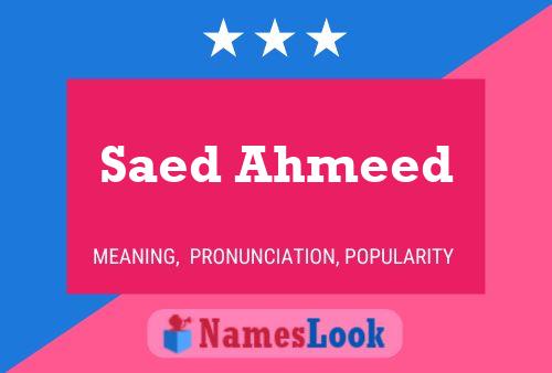 ملصق اسم Saed Ahmeed