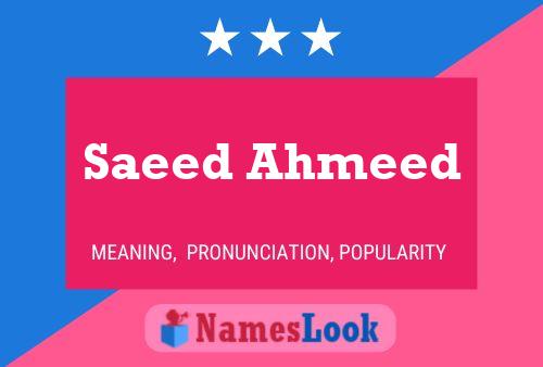 ملصق اسم Saeed Ahmeed