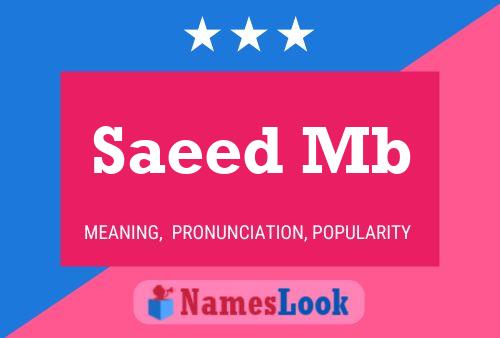 ملصق اسم Saeed Mb