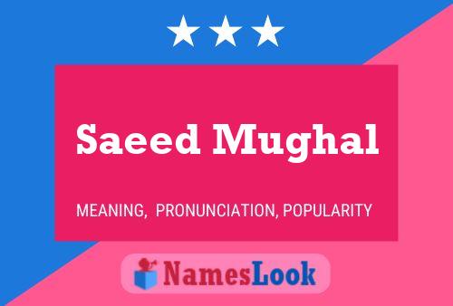 ملصق اسم Saeed Mughal