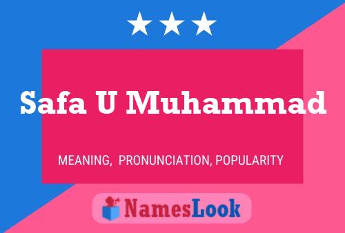 ملصق اسم Safa U Muhammad