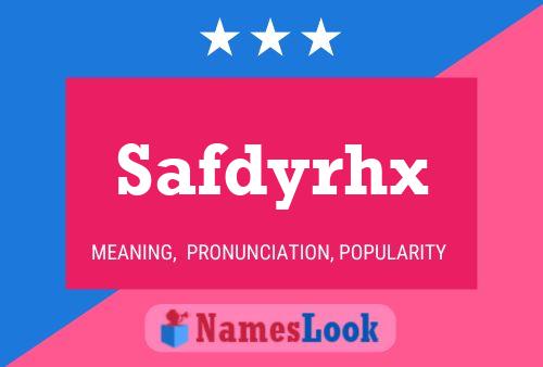 ملصق اسم Safdyrhx