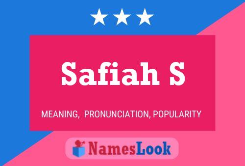 ملصق اسم Safiah S