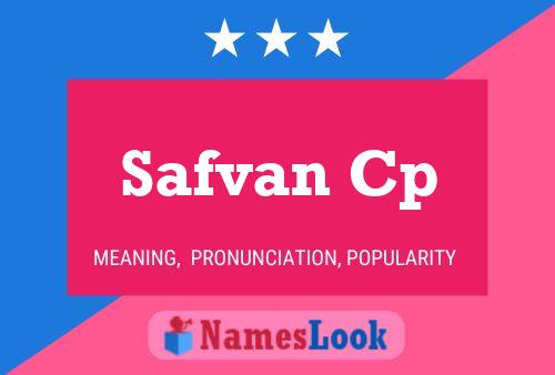 ملصق اسم Safvan Cp