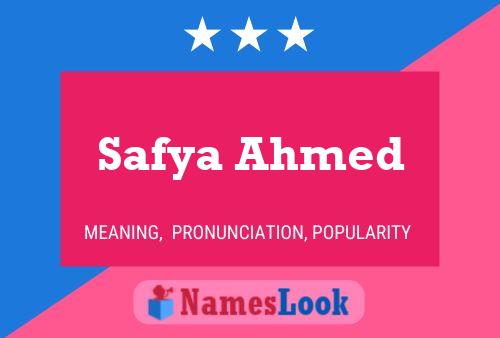 ملصق اسم Safya Ahmed