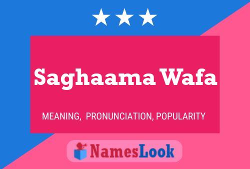 ملصق اسم Saghaama Wafa