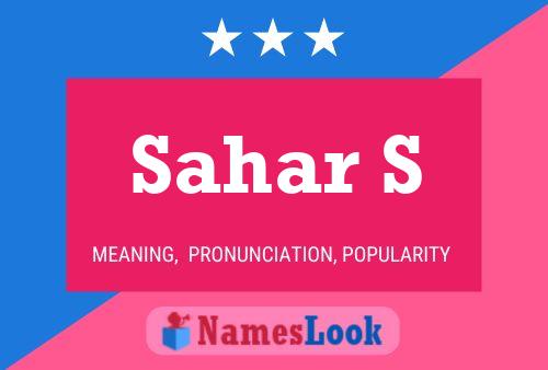 ملصق اسم Sahar S