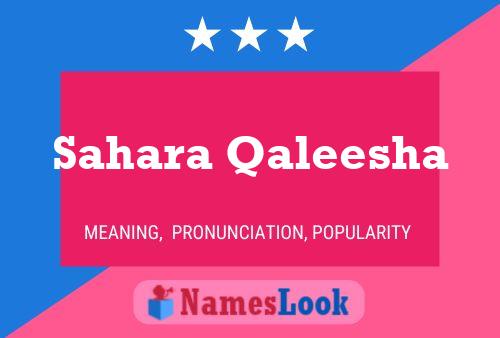 ملصق اسم Sahara Qaleesha