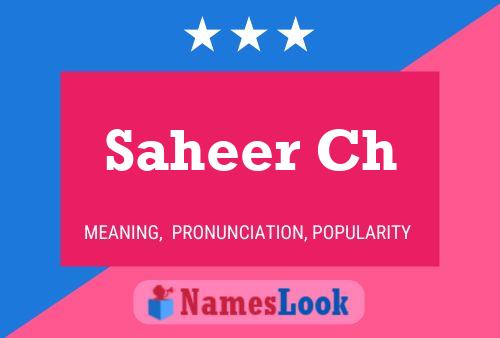 ملصق اسم Saheer Ch