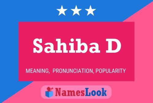 ملصق اسم Sahiba D