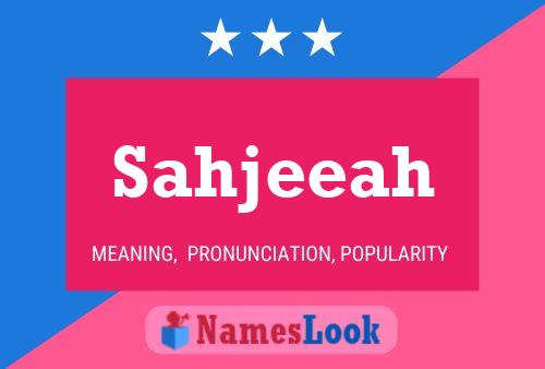 ملصق اسم Sahjeeah