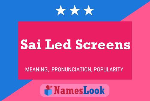 ملصق اسم Sai Led Screens