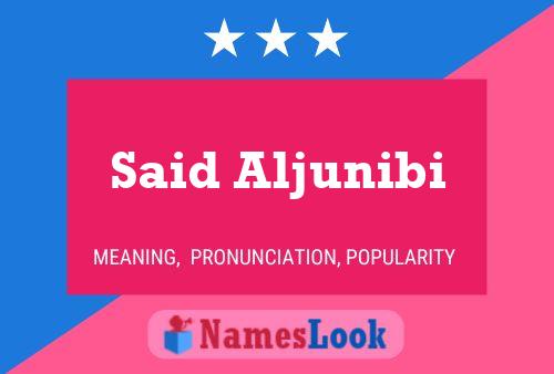 ملصق اسم Said Aljunibi