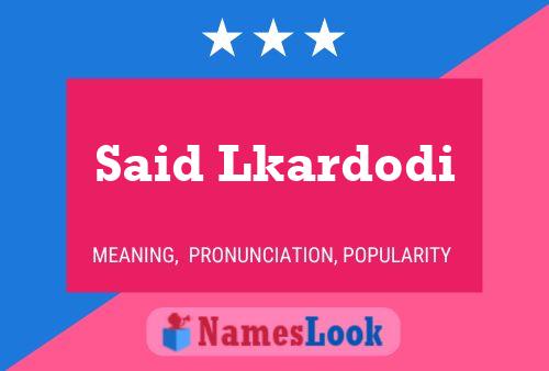 ملصق اسم Said Lkardodi