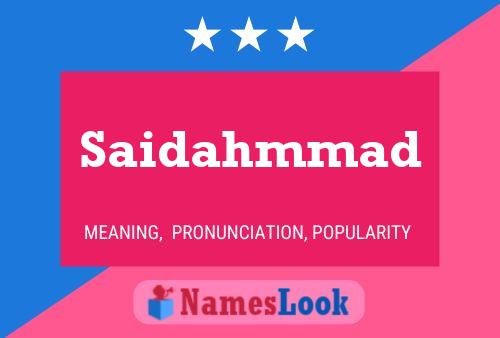 ملصق اسم Saidahmmad