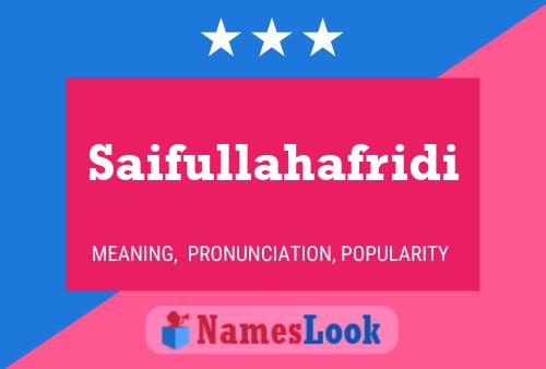 ملصق اسم Saifullahafridi