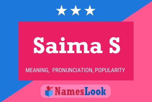 ملصق اسم Saima S