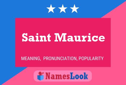 ملصق اسم Saint Maurice