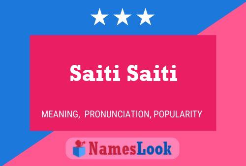 ملصق اسم Saiti Saiti